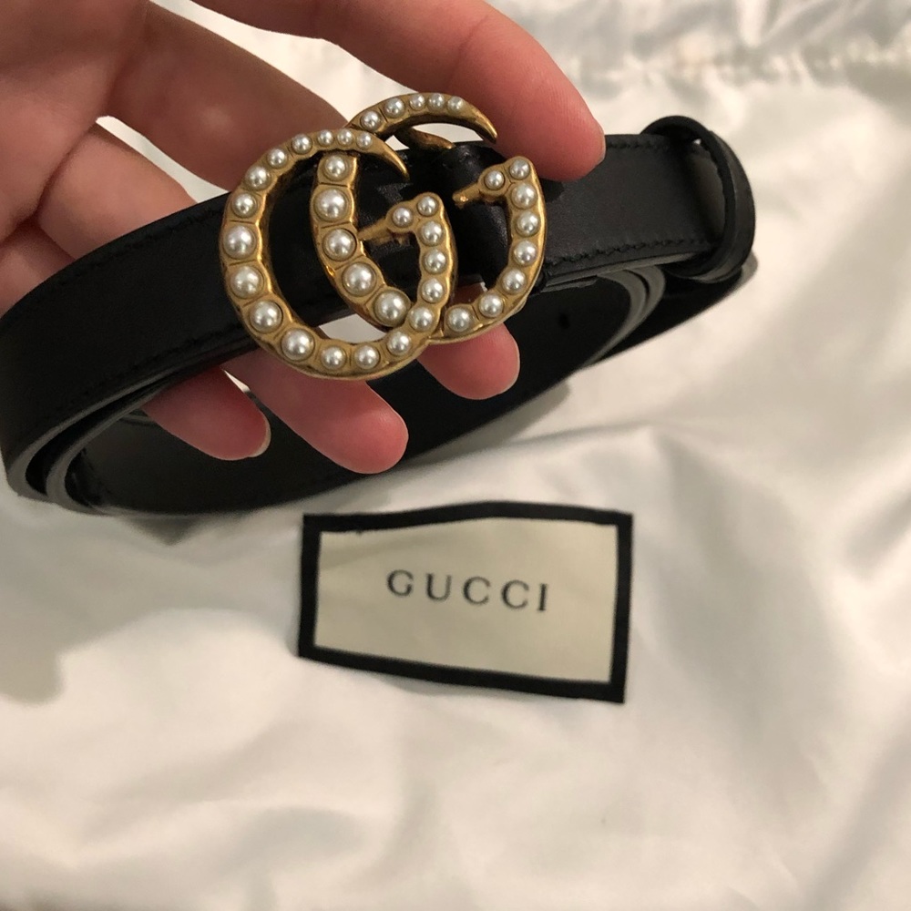 Gucci Mini pearl belt